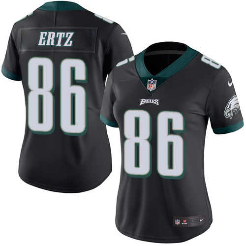 Women's Limited Zach Ertz Nike Jersey Black - #86 Rush NFL Philadelphia Eagles